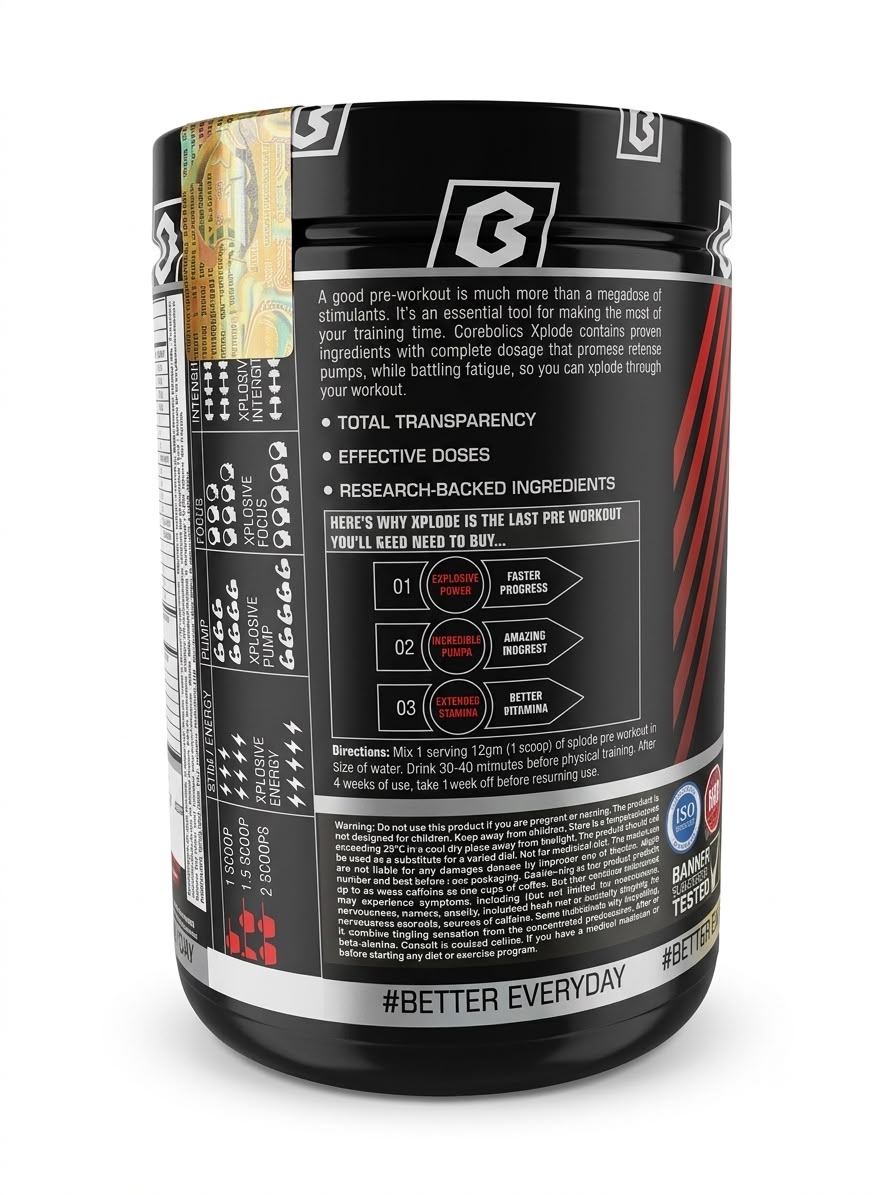 COREBOLIC XPLODE BLACK PREWORKOUT 360GM