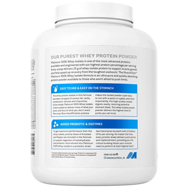 MUSCLETECH PLATINUM WHEY  ISOLATE 1.72kg