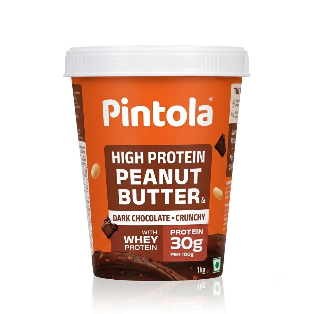 PINTOLA HI PROTEIN PEANUT BUTTER CRUNCHY 1KG CHOCOLATE