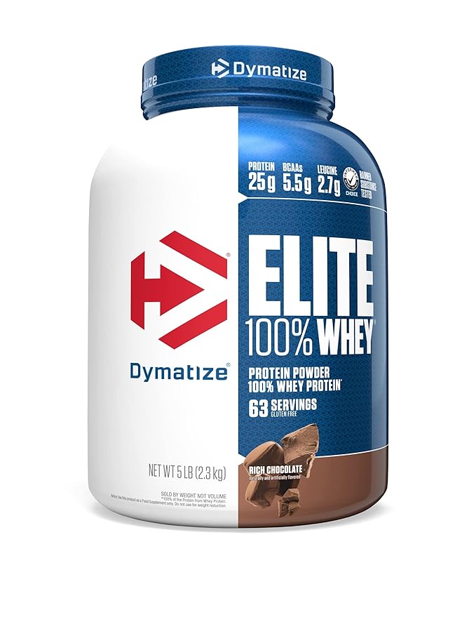 Dymatize Elite Whey Protein, 2.27 kg (5 lb), Rich Chocolate